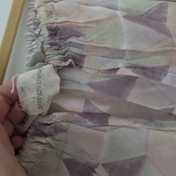 The Borboleta boutique beachy lightweight Midi Geometric print Dress side pocket - Picture 5 of 8